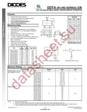 DDTA143XUA-7-F datasheet  